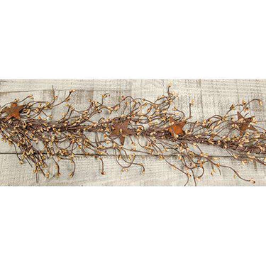 Pip Berry Garland With Stars, Teastain, 40